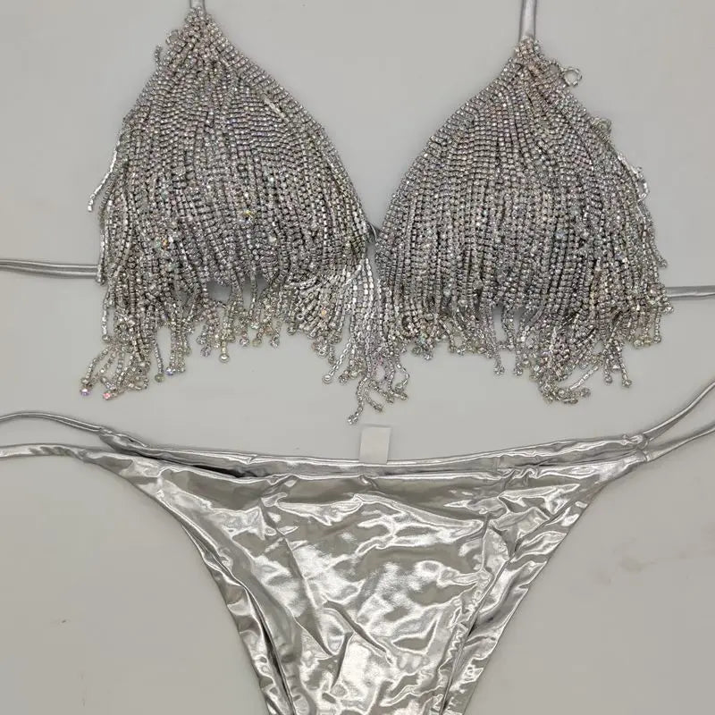 crystal bikini diamond swimwear biquini