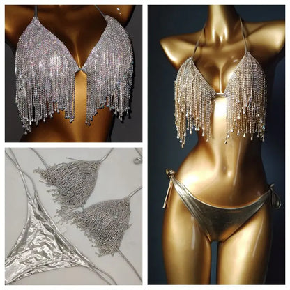 crystal bikini diamond swimwear biquini