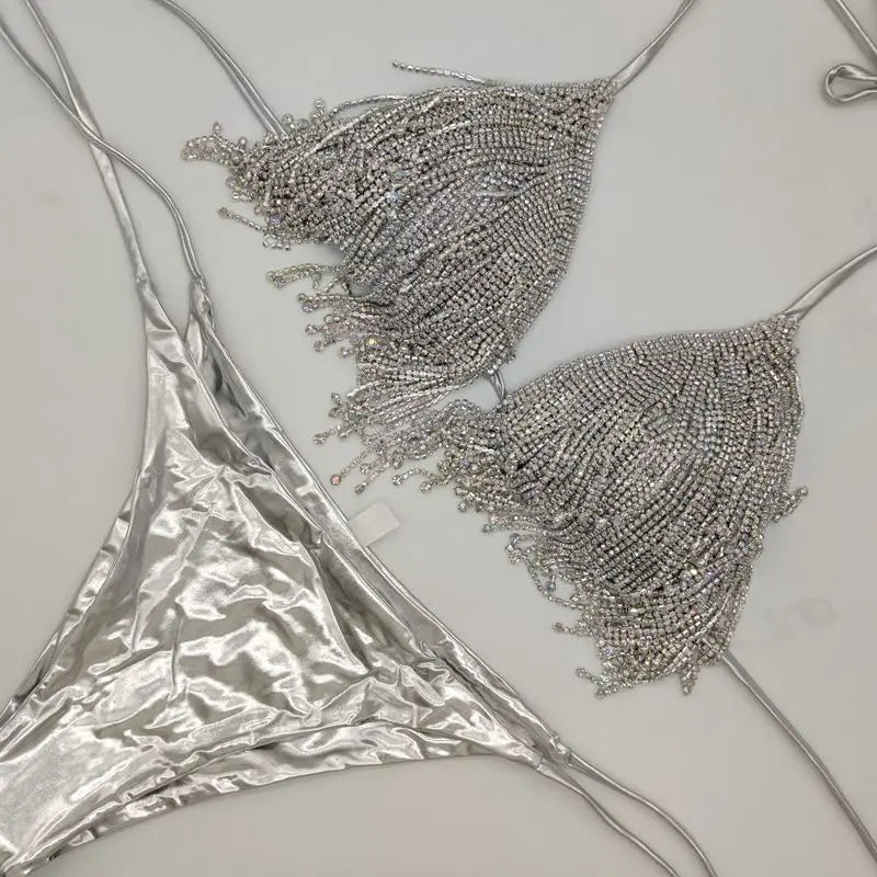crystal bikini diamond swimwear biquini