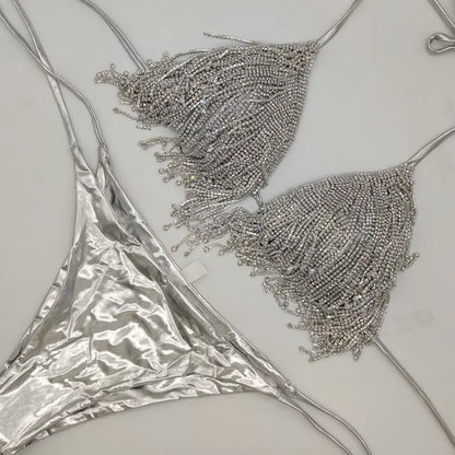 crystal bikini diamond swimwear biquini