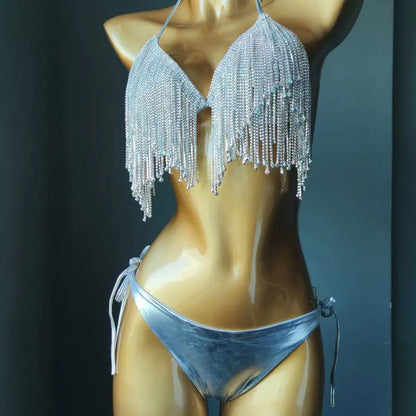 newest 2026 crystal bikini diamond swimwear biquini diamond bikini beachwear popular swim suit rhinestone swimsuits bikini
