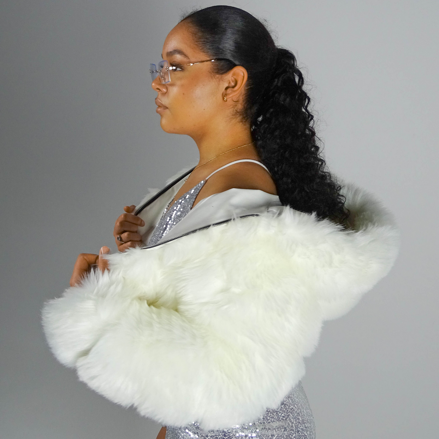 Snow Barbie Fur Jacket